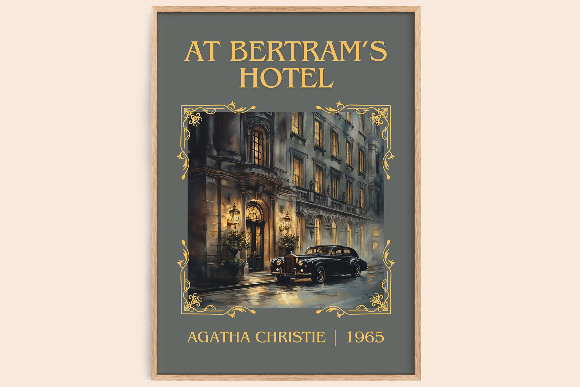 At Bertram's Hotel classic book art book poster by Agatha Christie – framed literary art print