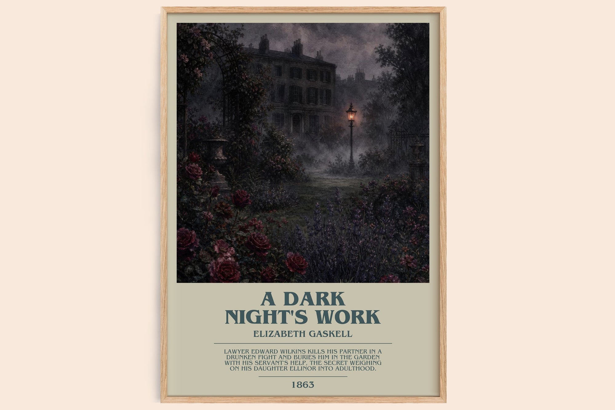 A Dark Night'S Work bookish book poster by Elizabeth Gaskell – framed literary art print