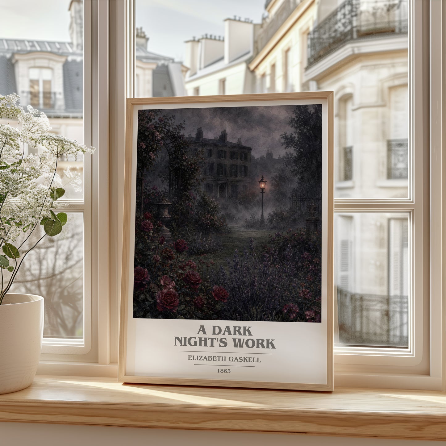 A Dark Night'S Work book cover poster colour and style options – Elizabeth Gaskell book art
