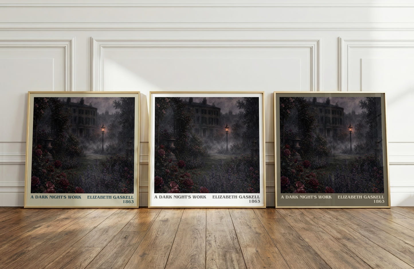 A Dark Night'S Work literary art print colour and style options – Elizabeth Gaskell book art