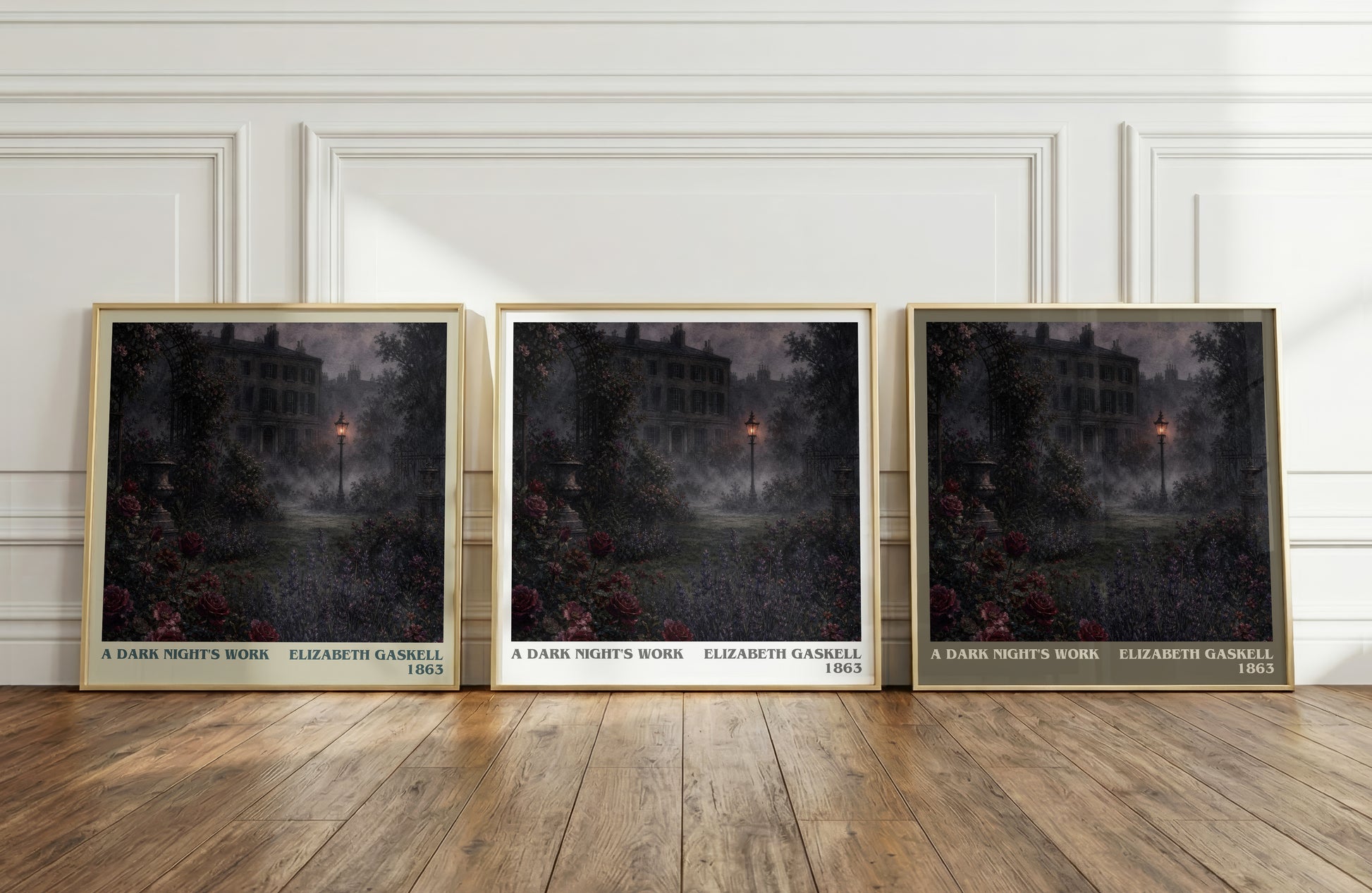 A Dark Night'S Work literary art print colour and style options – Elizabeth Gaskell book art