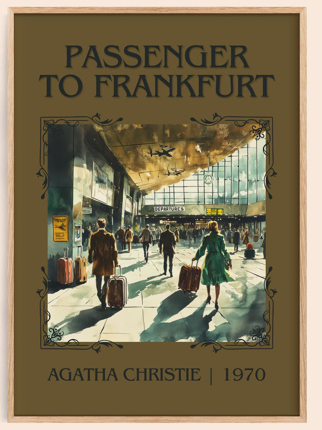 Passenger to Frankfurt Classic Book Art Print by Agatha Christie