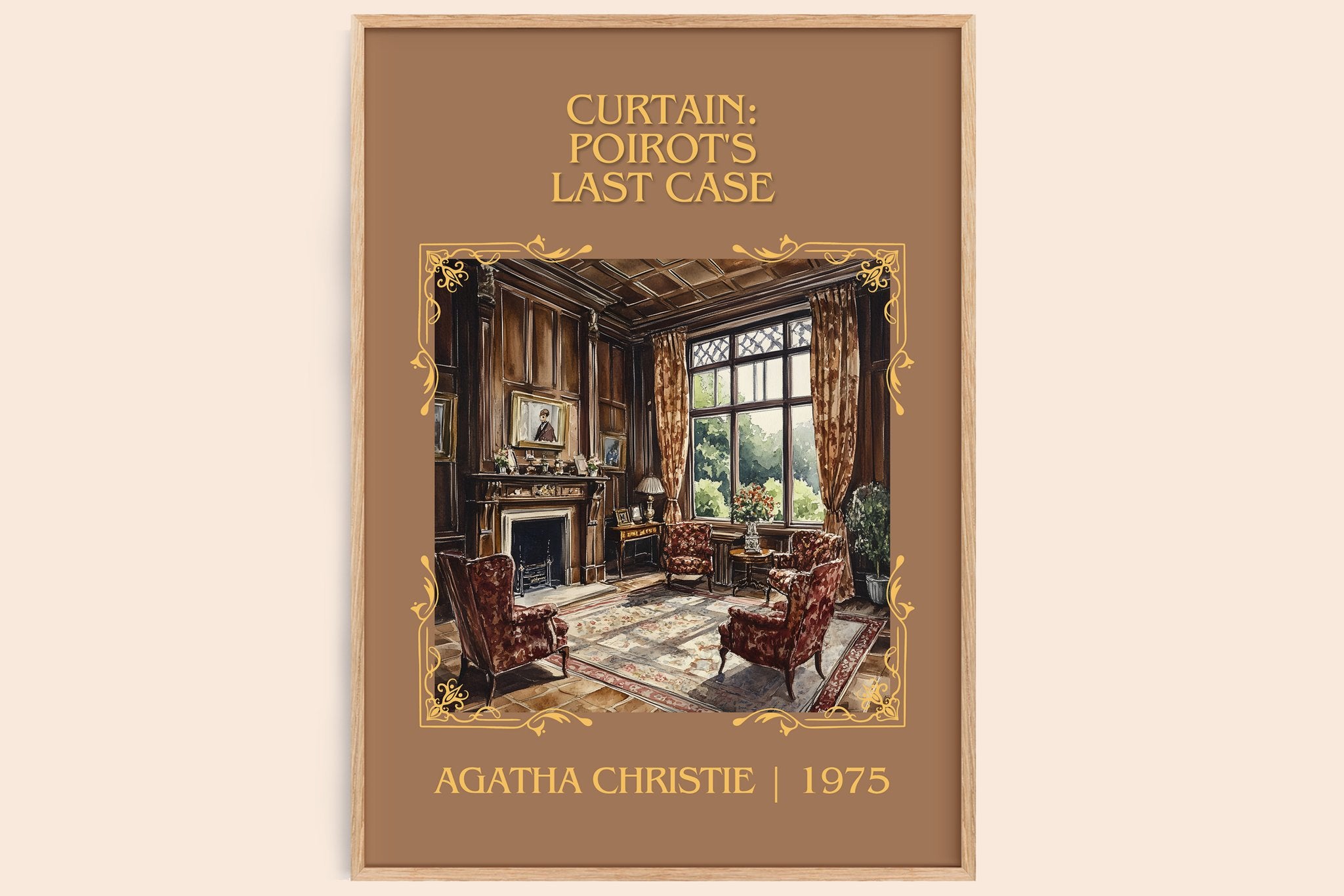 Curtain: Poirot's Last Case Classic Book Art Print by Agatha Christie