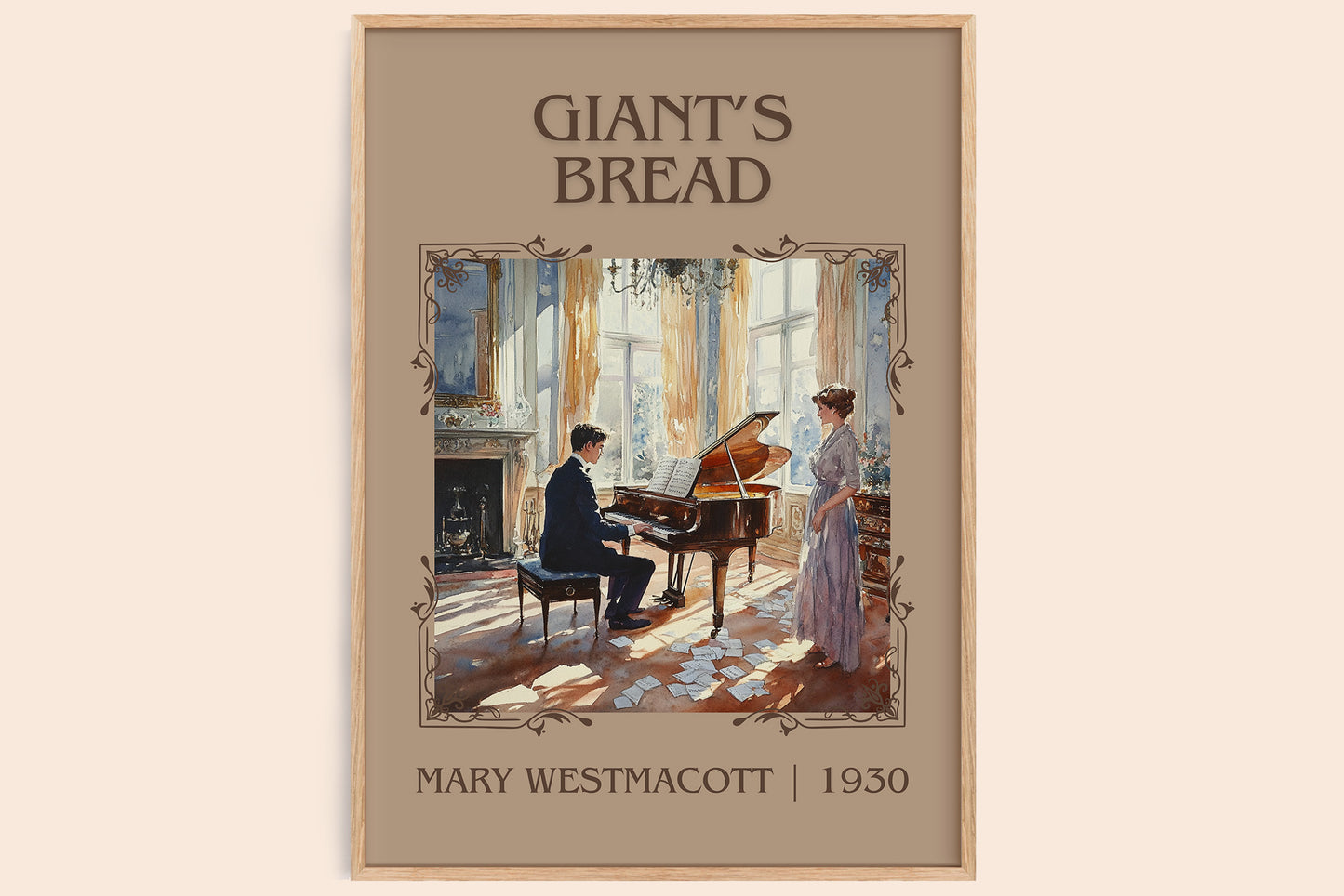 Giant’s Bread classic book art book poster by Mary Westmacott – framed literary art print