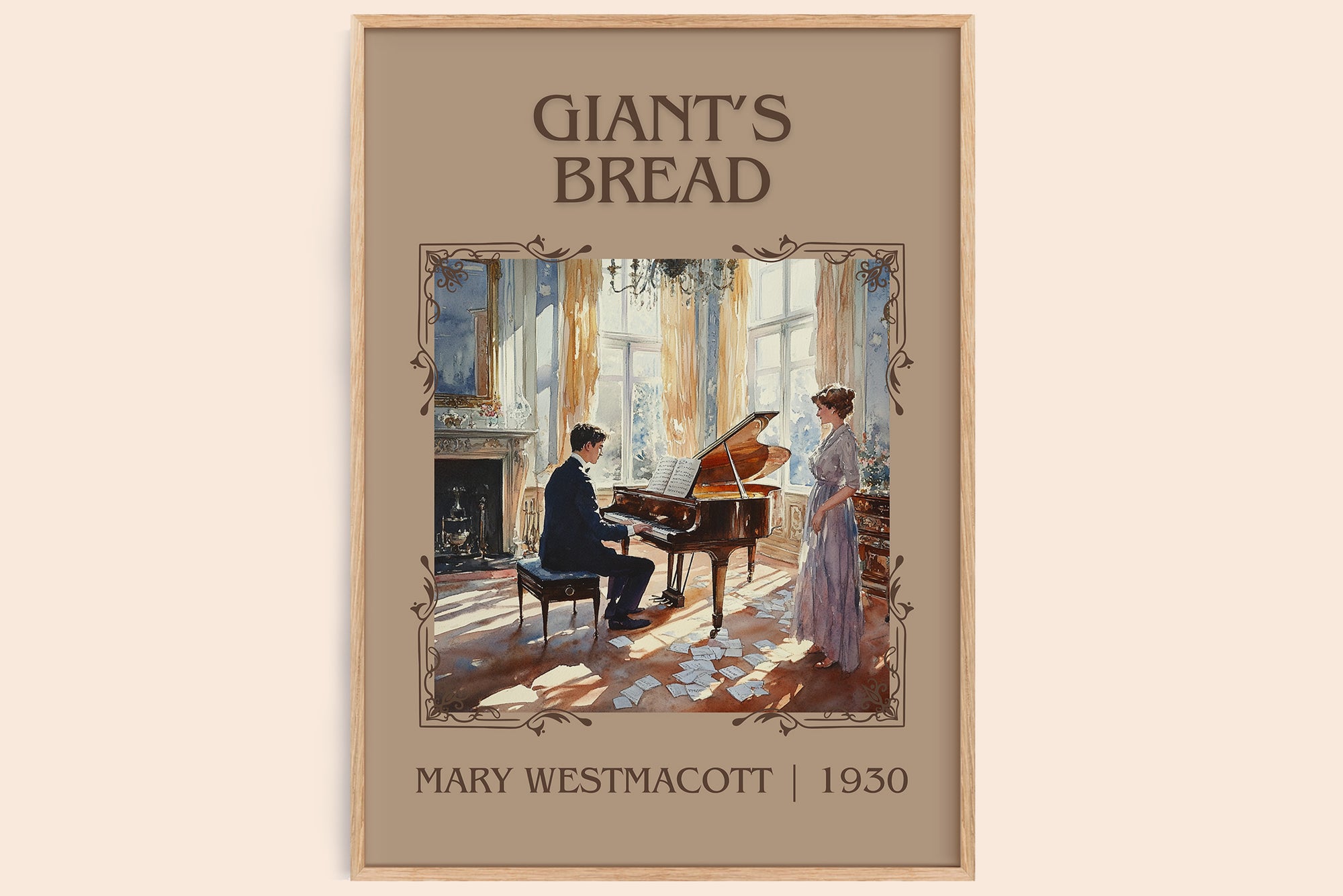Giant’s Bread classic book art book poster by Mary Westmacott – framed literary art print