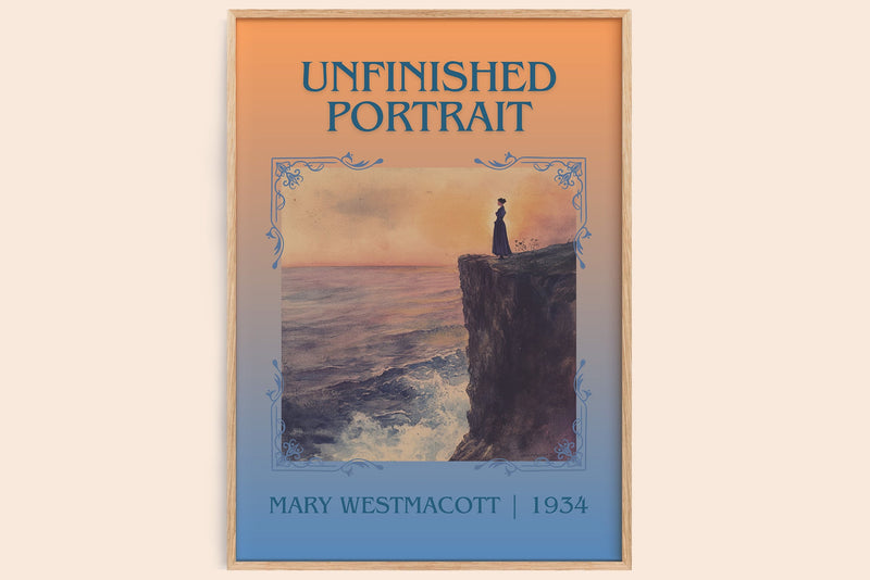 Unfinished Portrait classic book art book poster by Mary Westmacott – framed literary art print