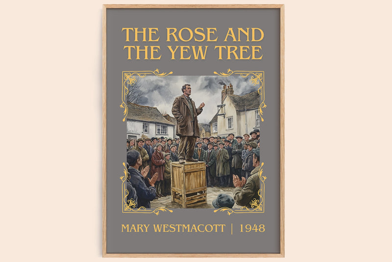 The Rose And The Yew Tree classic book art book poster by Mary Westmacott – framed literary art print