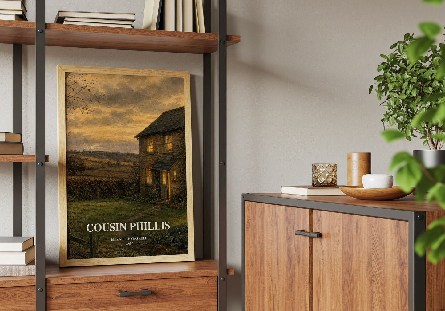 Cousin Phillis book watercolour illustration paper finish options – matte satin gloss