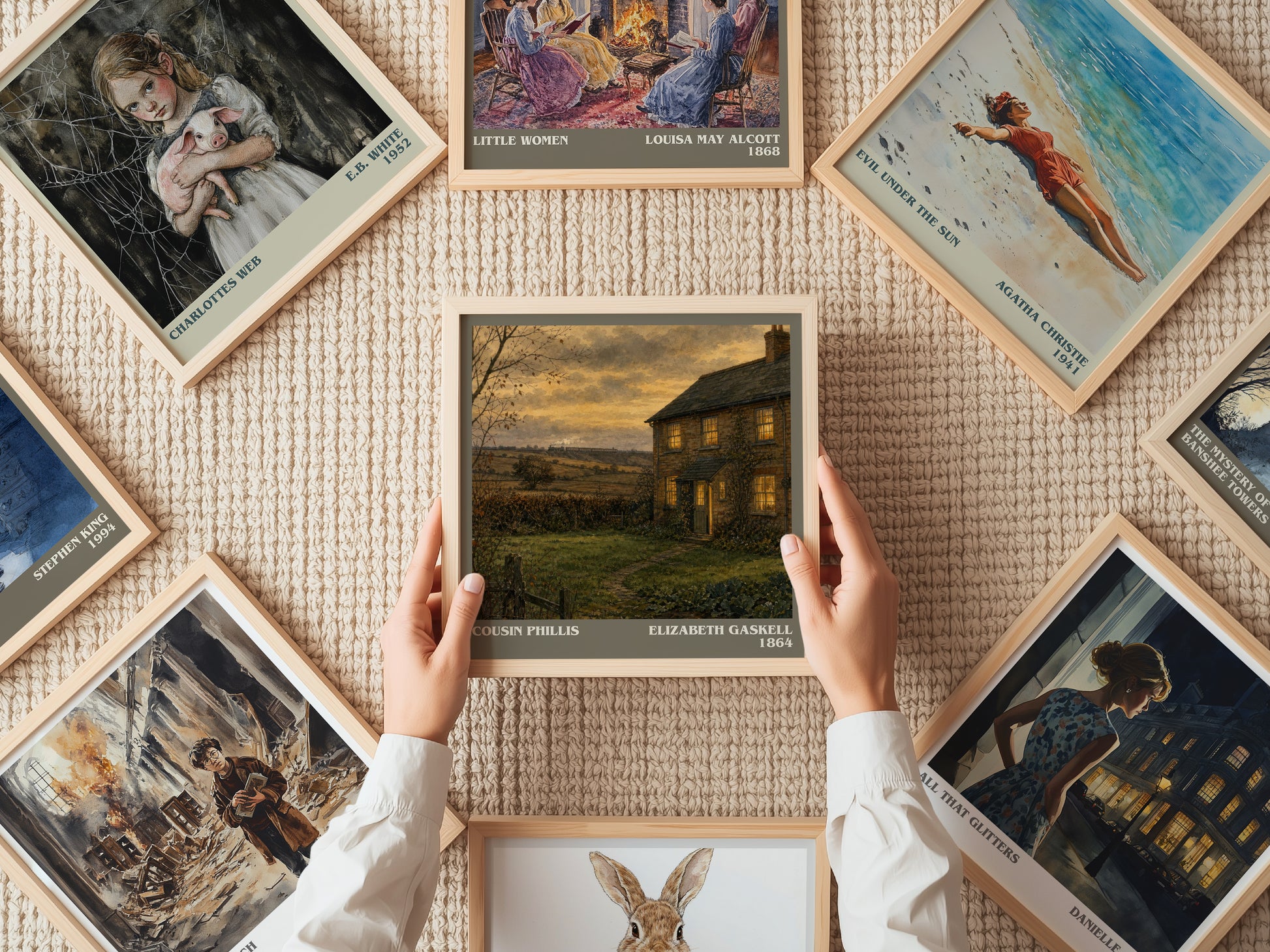 Cousin Phillis literary book poster framed on wall – classic literature wall art