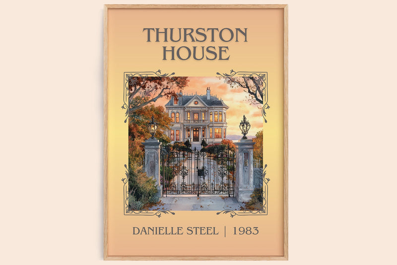 Thurston House classic book art book poster by Danielle Steel – framed literary art print
