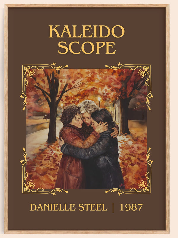 Kaleidoscope classic book art book poster by Danielle Steel – framed literary art print