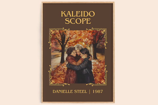 Kaleidoscope classic book art book poster by Danielle Steel – framed literary art print