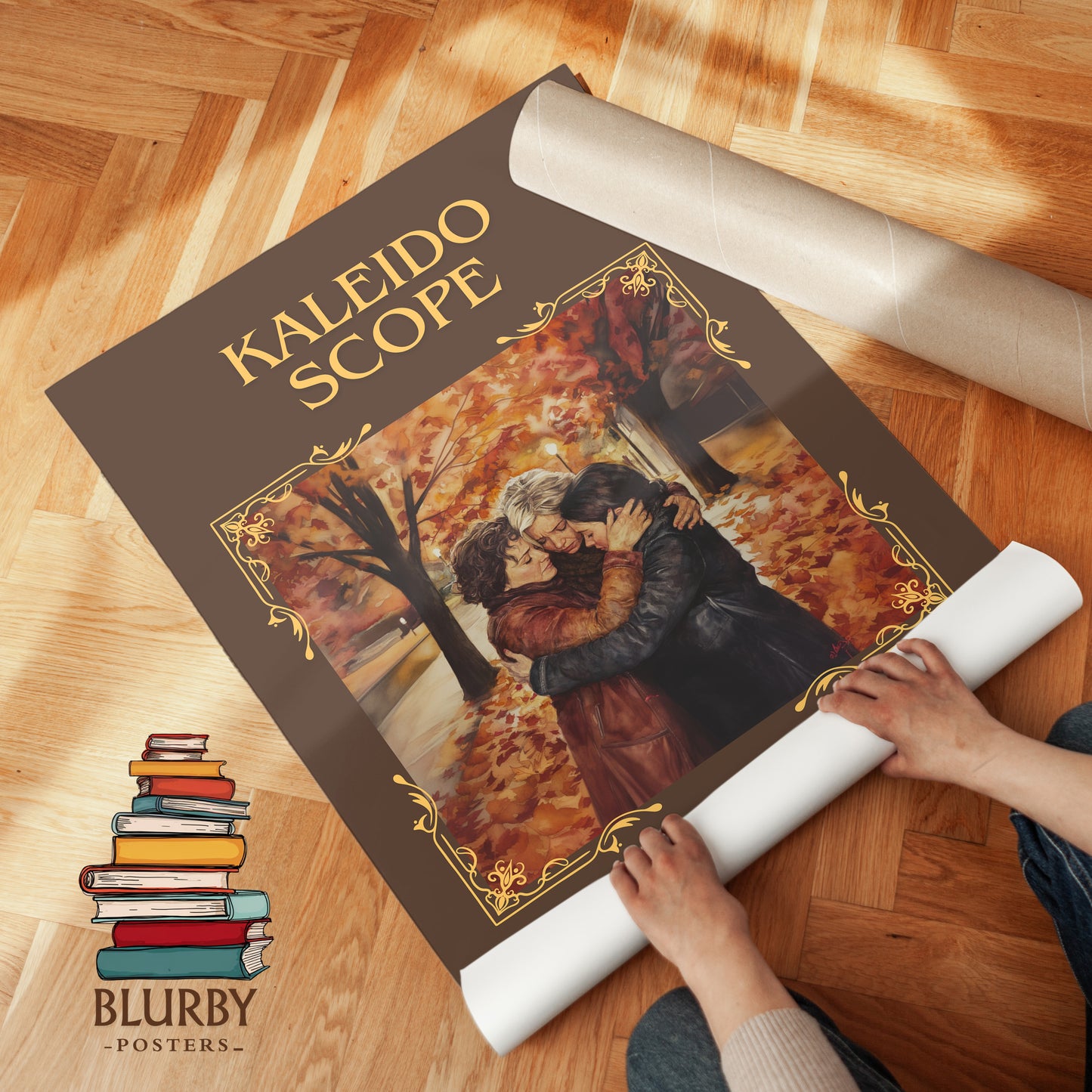 Kaleidoscope classic book art print on bookshelf – Danielle Steel fan gift