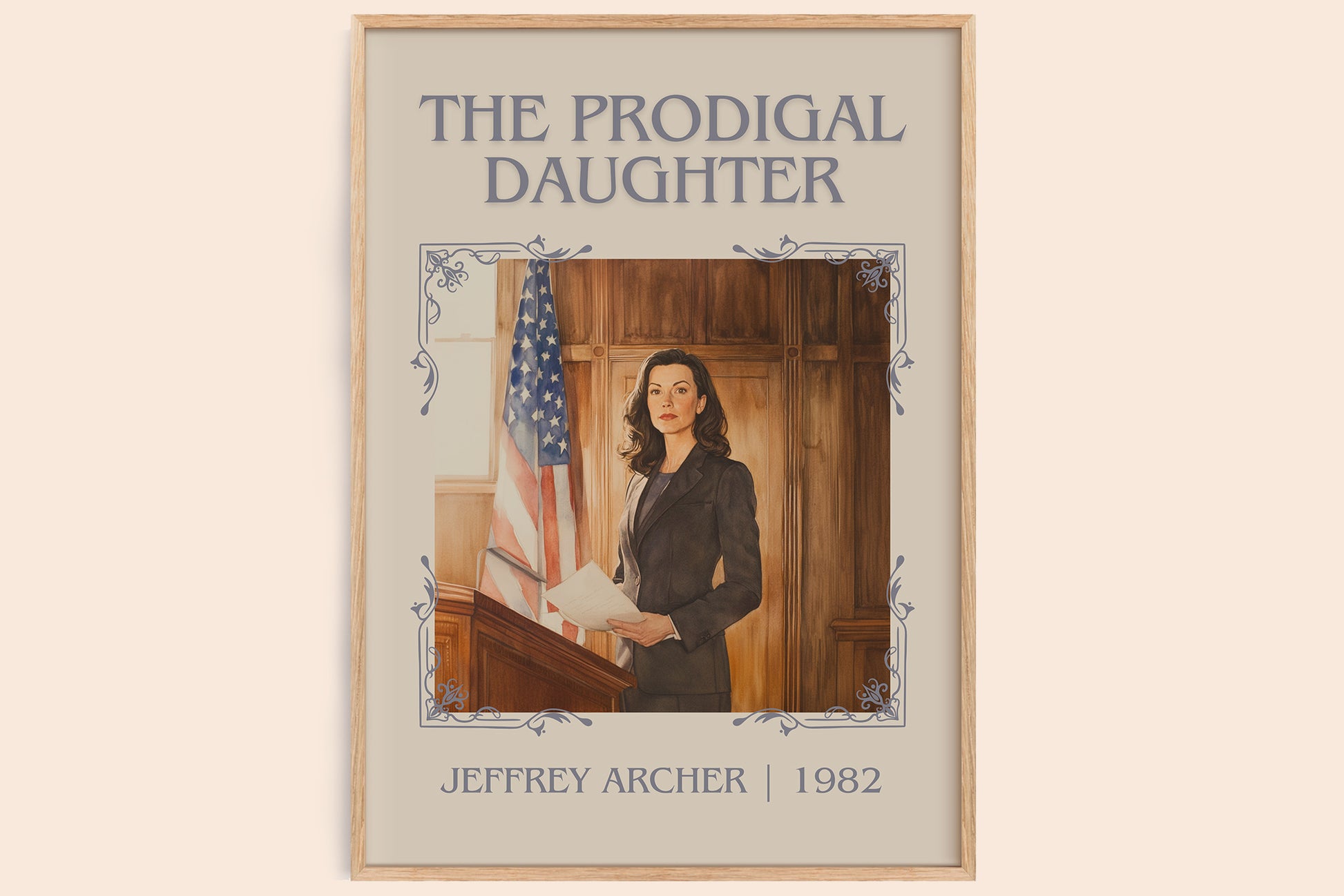 The Prodigal Daughter classic book art book poster by Jeffrey Archer – framed literary art print