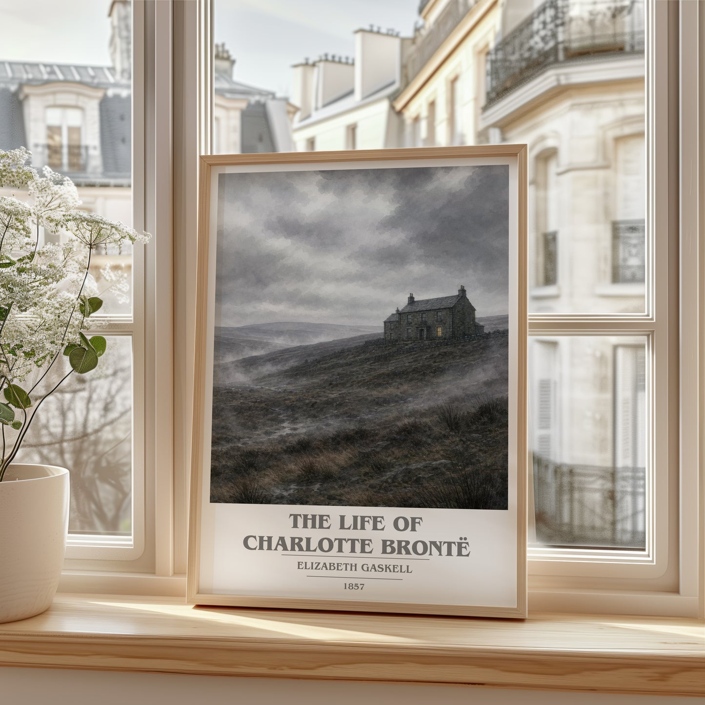 The Life Of Charlotte Brontë book cover poster colour and style options – Elizabeth Gaskell book art