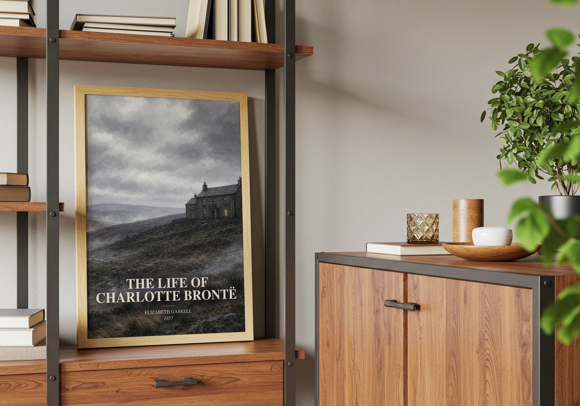 The Life Of Charlotte Brontë book watercolour illustration paper finish options – matte satin gloss
