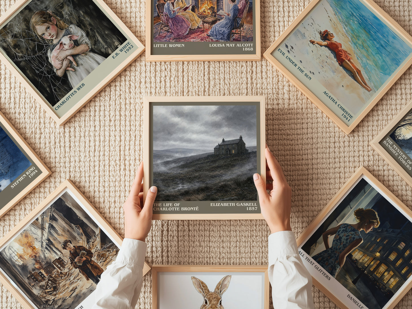 The Life Of Charlotte Brontë literary book poster framed on wall – memoir wall art
