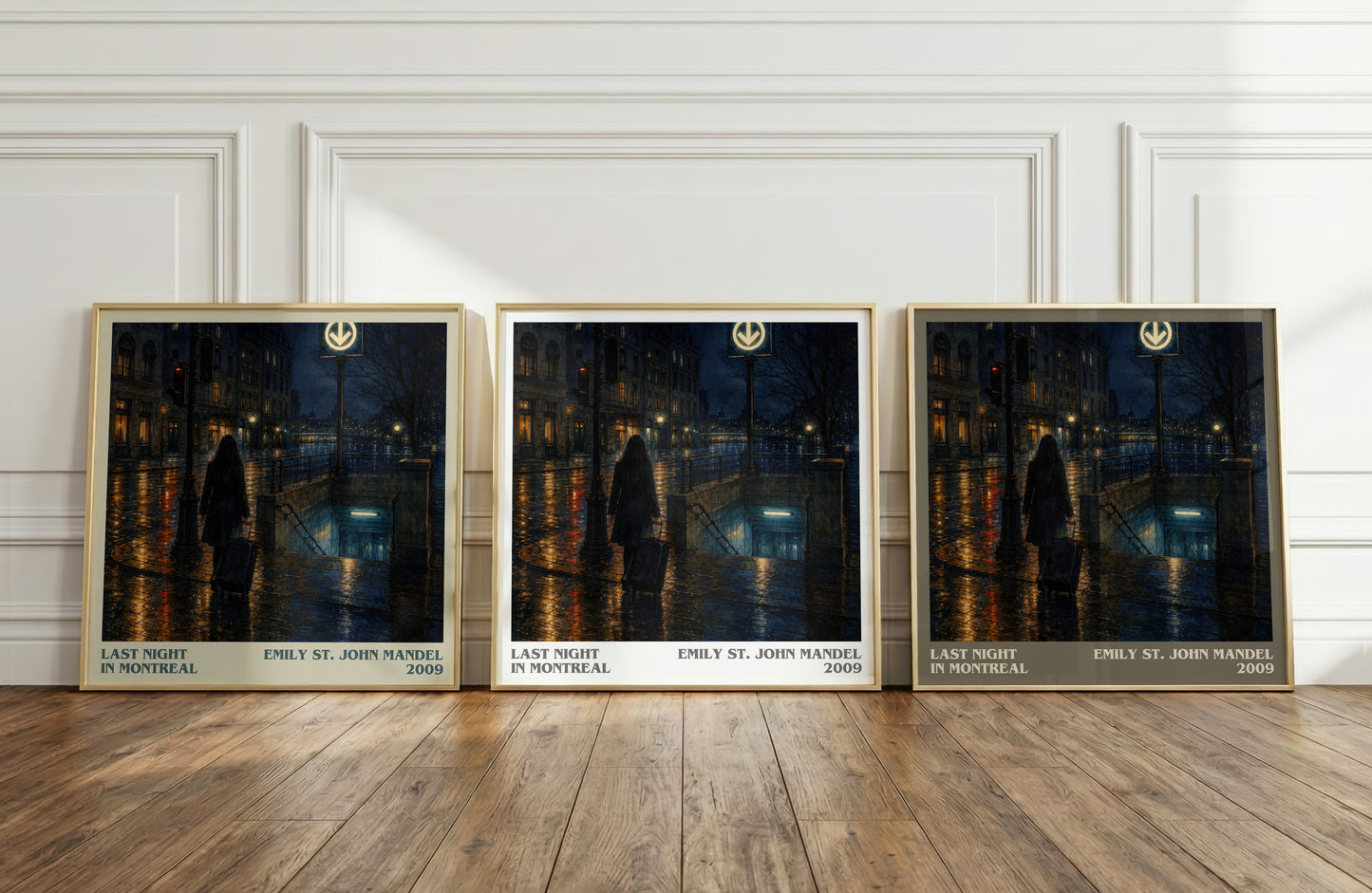Last Night In Montreal literary art print colour and style options – Emily St. John Mandel book art