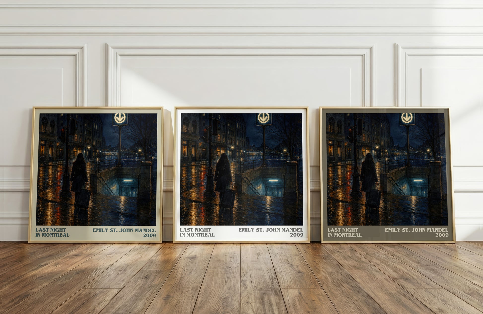 Last Night In Montreal literary art print colour and style options – Emily St. John Mandel book art