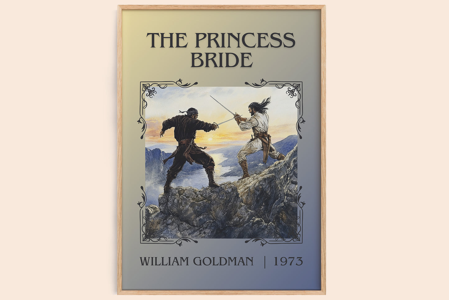 The Princess Bride classic book art book poster by William Goldman – framed literary art print