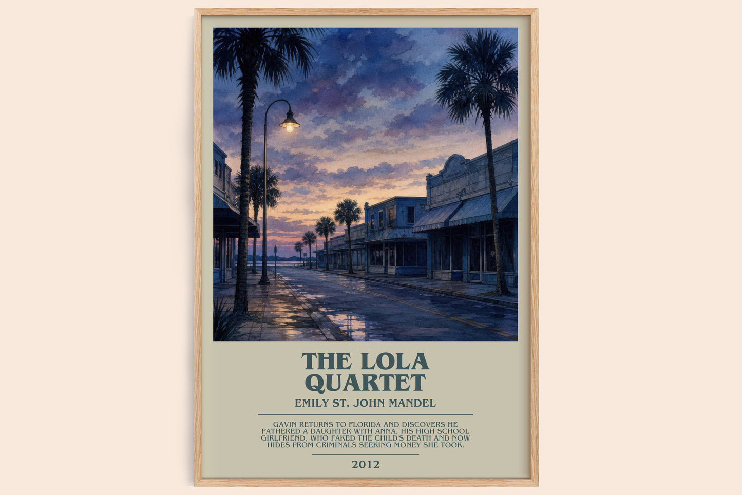 The Lola Quartet bookish book poster by Emily St. John Mandel – framed literary art print