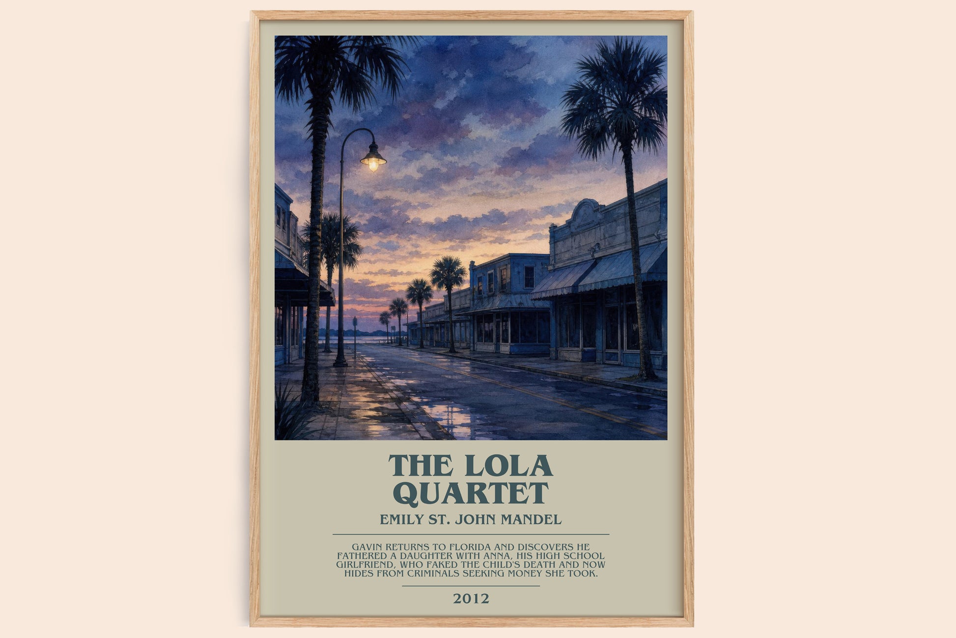 The Lola Quartet bookish book poster by Emily St. John Mandel – framed literary art print