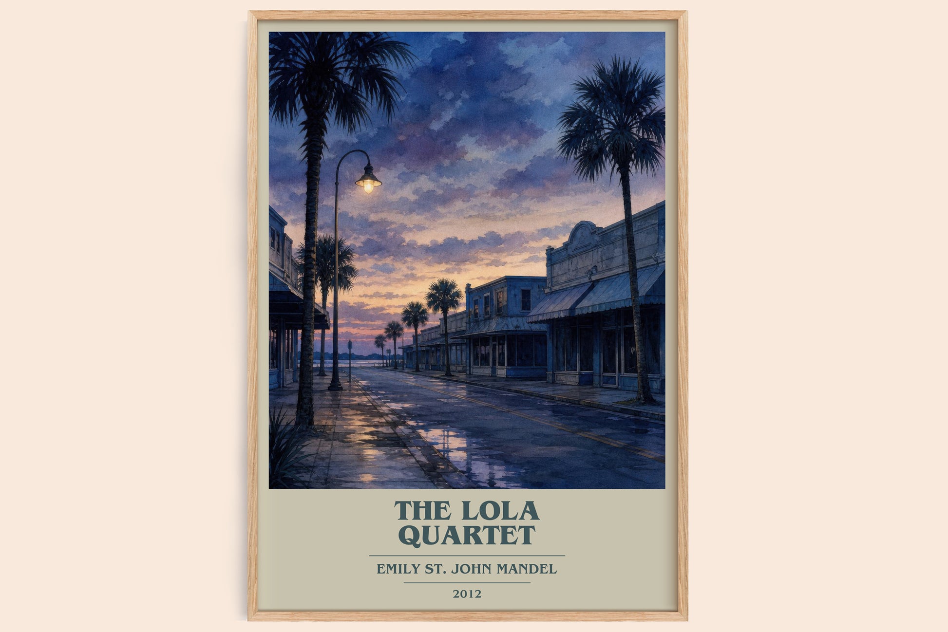 The Lola Quartet book cover book poster by Emily St. John Mandel – framed literary art print