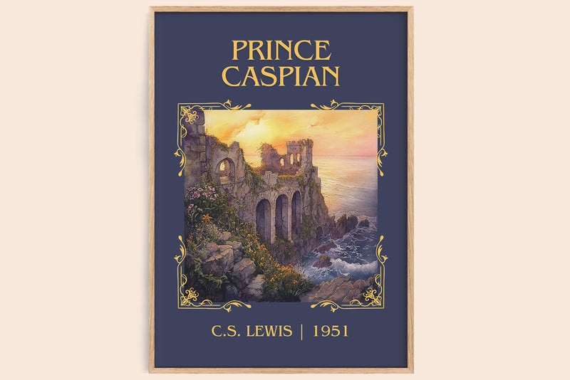 Prince Caspian classic book art book poster by C.S. Lewis – framed literary art print
