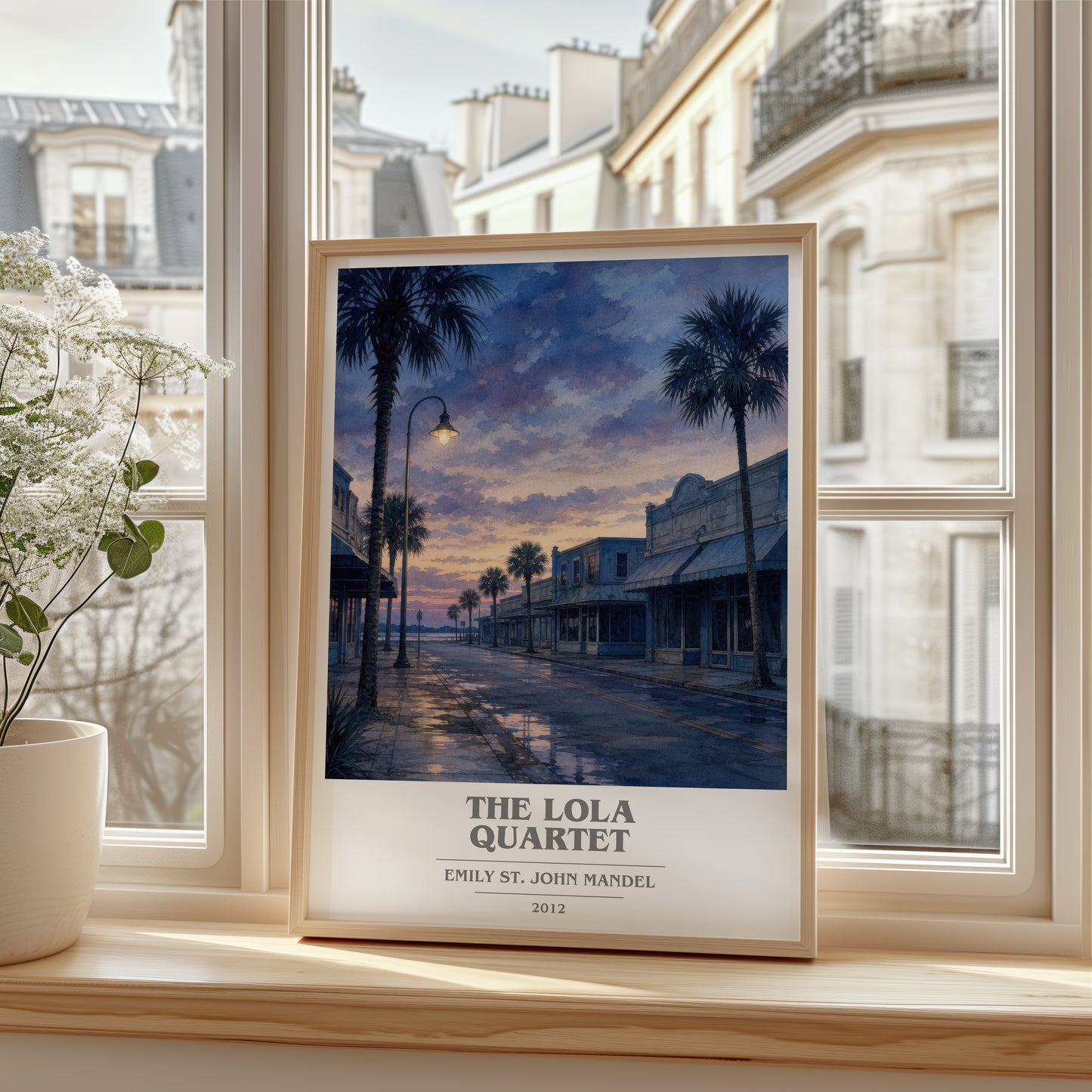 The Lola Quartet book cover poster colour and style options – Emily St. John Mandel book art