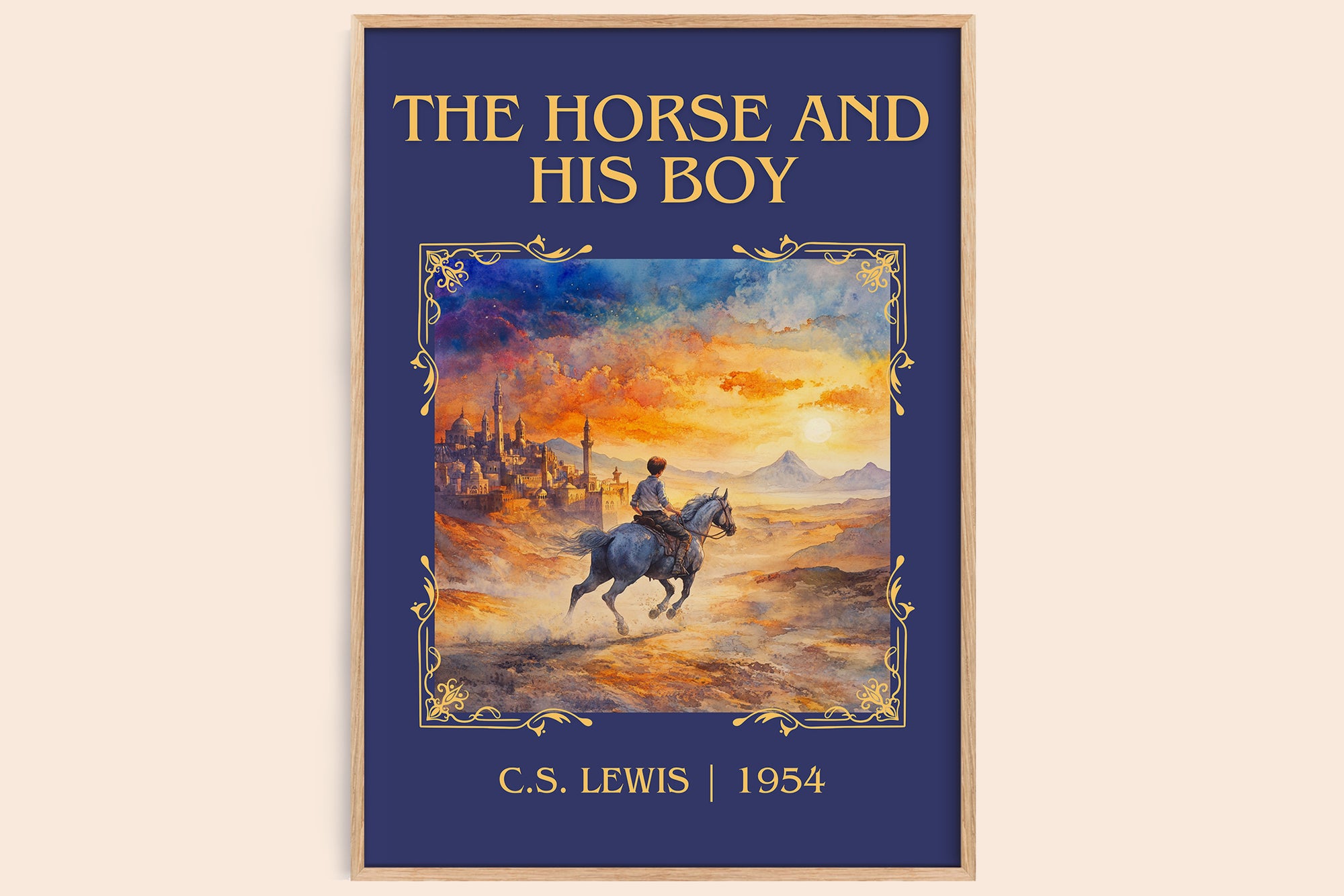 The Horse and his Boy classic book art book poster by C. S. Lewis – framed literary art print