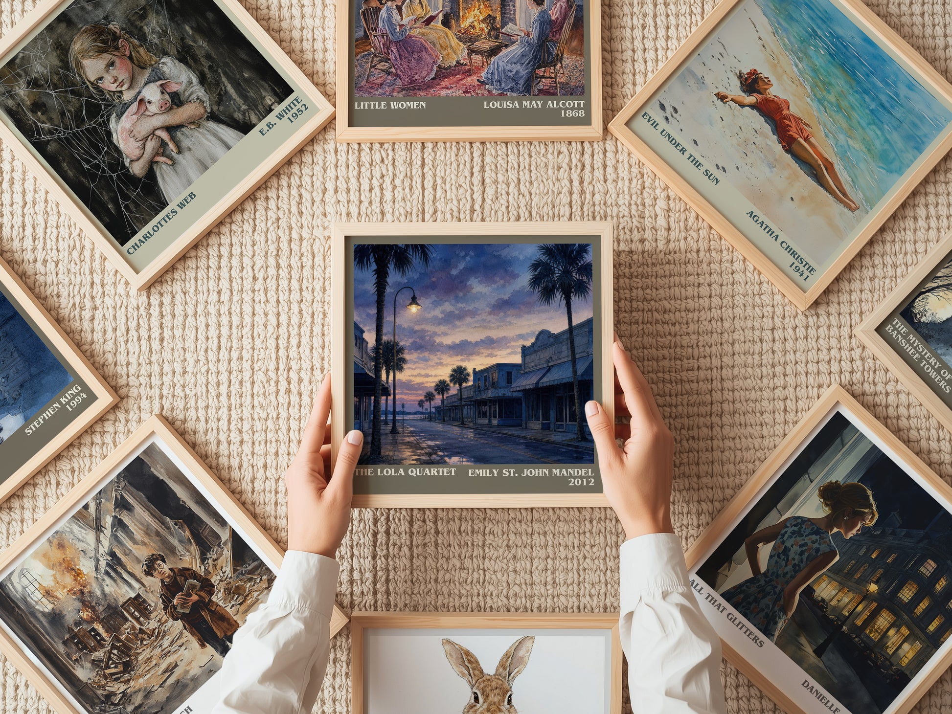 The Lola Quartet literary book poster framed on wall – mystery wall art