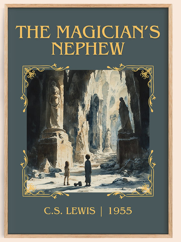 The Magician's Nephew classic book art book poster by C. S. Lewis – framed literary art print