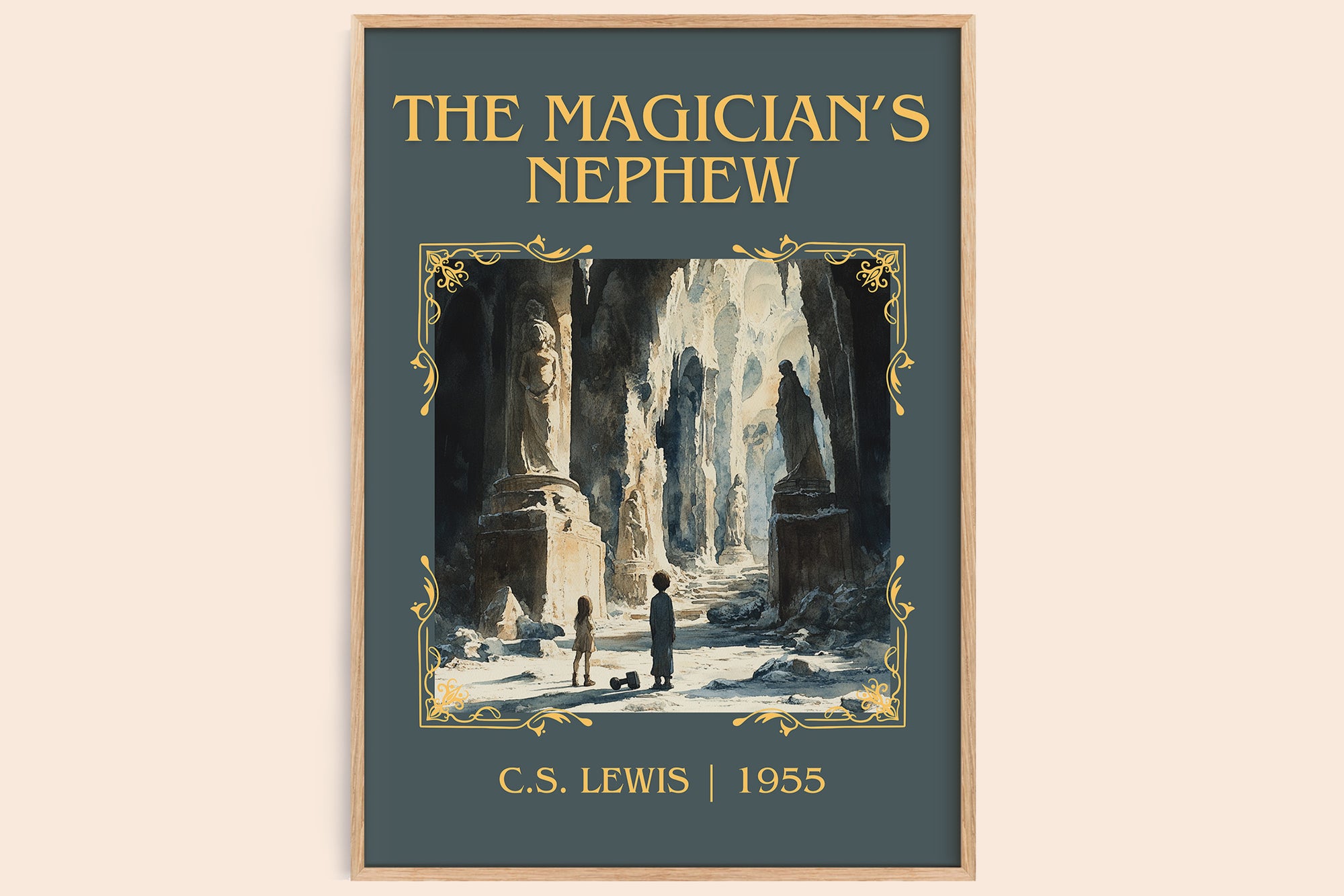 The Magician's Nephew classic book art book poster by C. S. Lewis – framed literary art print