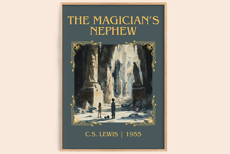 The Magician's Nephew classic book art book poster by C. S. Lewis – framed literary art print