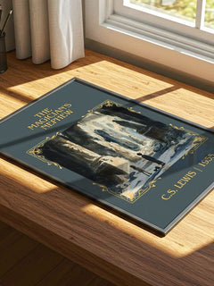 The Magician's Nephew Classic Book Art Print by C. S. Lewis – print on a sunlit desk