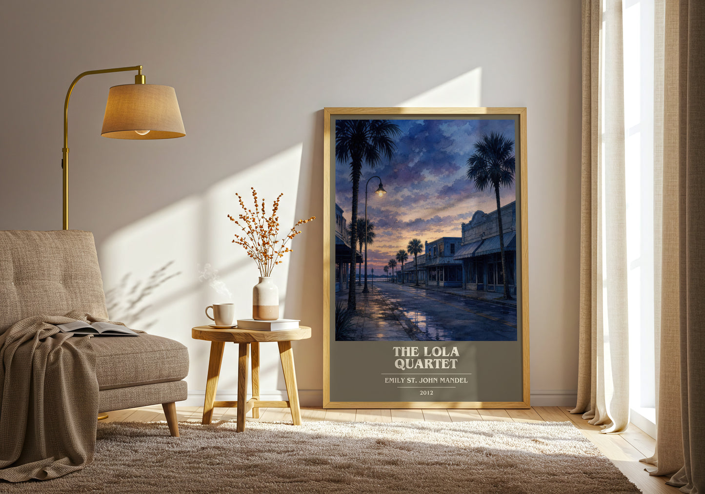 The Lola Quartet book cover print on bookshelf – Emily St. John Mandel fan gift