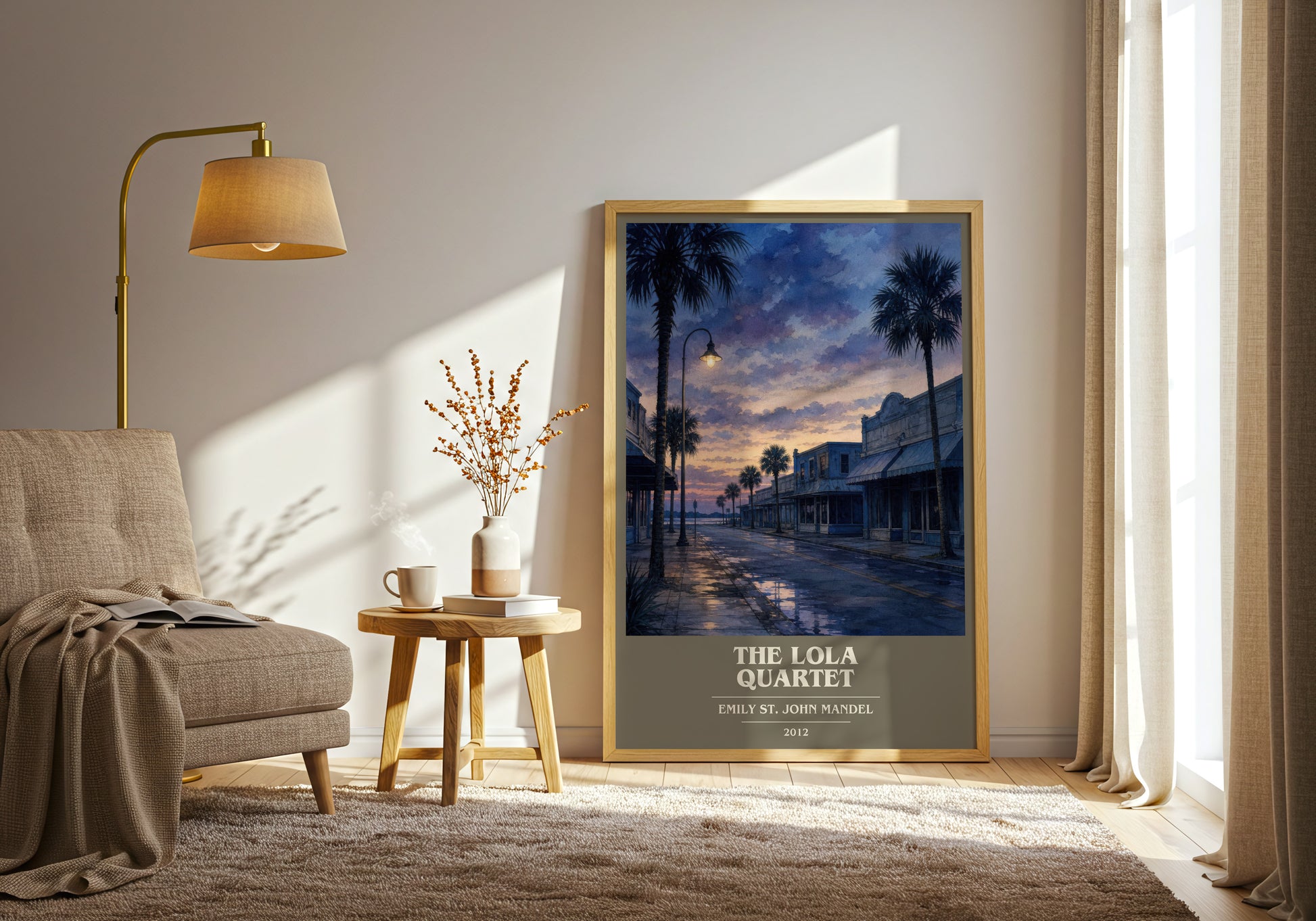 The Lola Quartet book cover print on bookshelf – Emily St. John Mandel fan gift