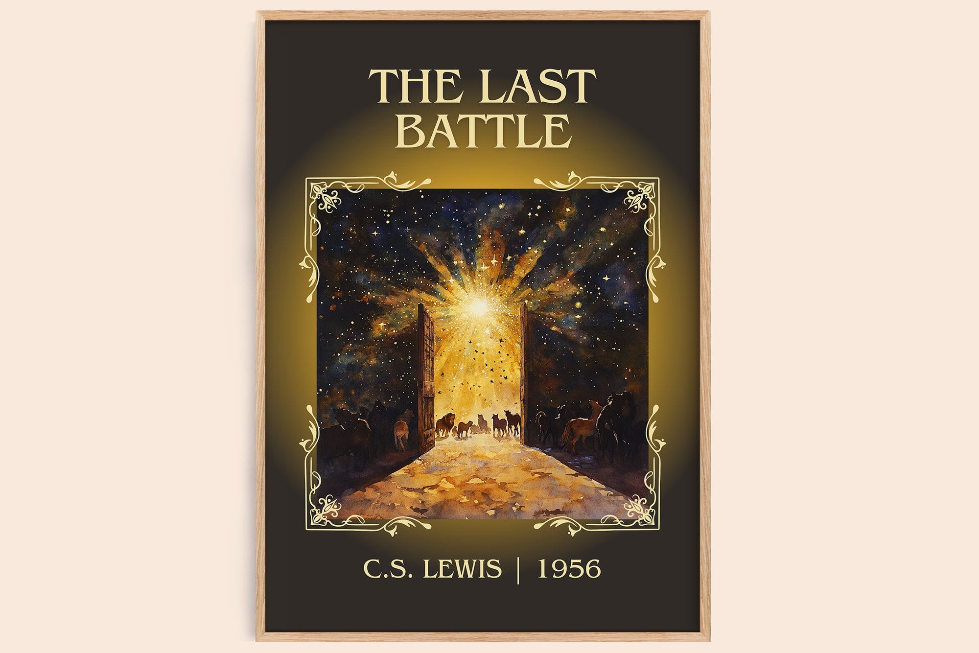 The Last Battle classic book art book poster by C. S. Lewis – framed literary art print