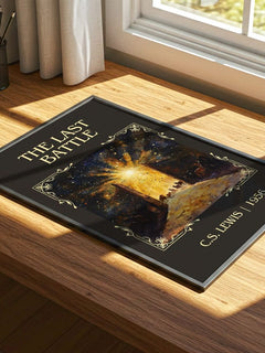 The Last Battle Classic Book Art Print by C. S. Lewis – print on a sunlit desk
