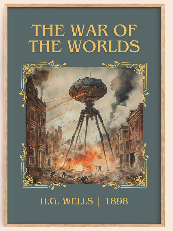The War Of The Worlds Classic Book Art Print by H.G. Wells