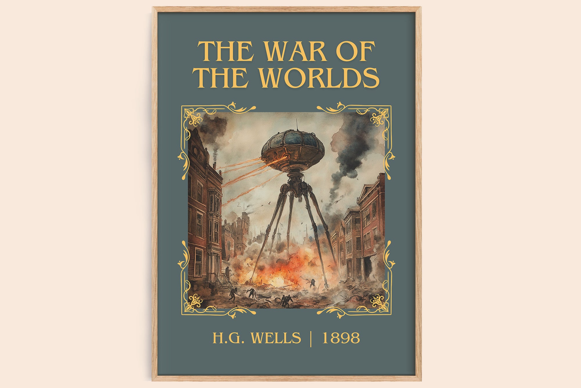 The War Of The Worlds Classic Book Art Print by H.G. Wells