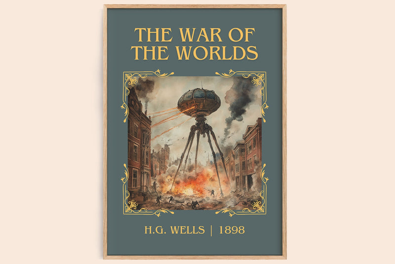 The War Of The Worlds Classic Book Art Print by H.G. Wells