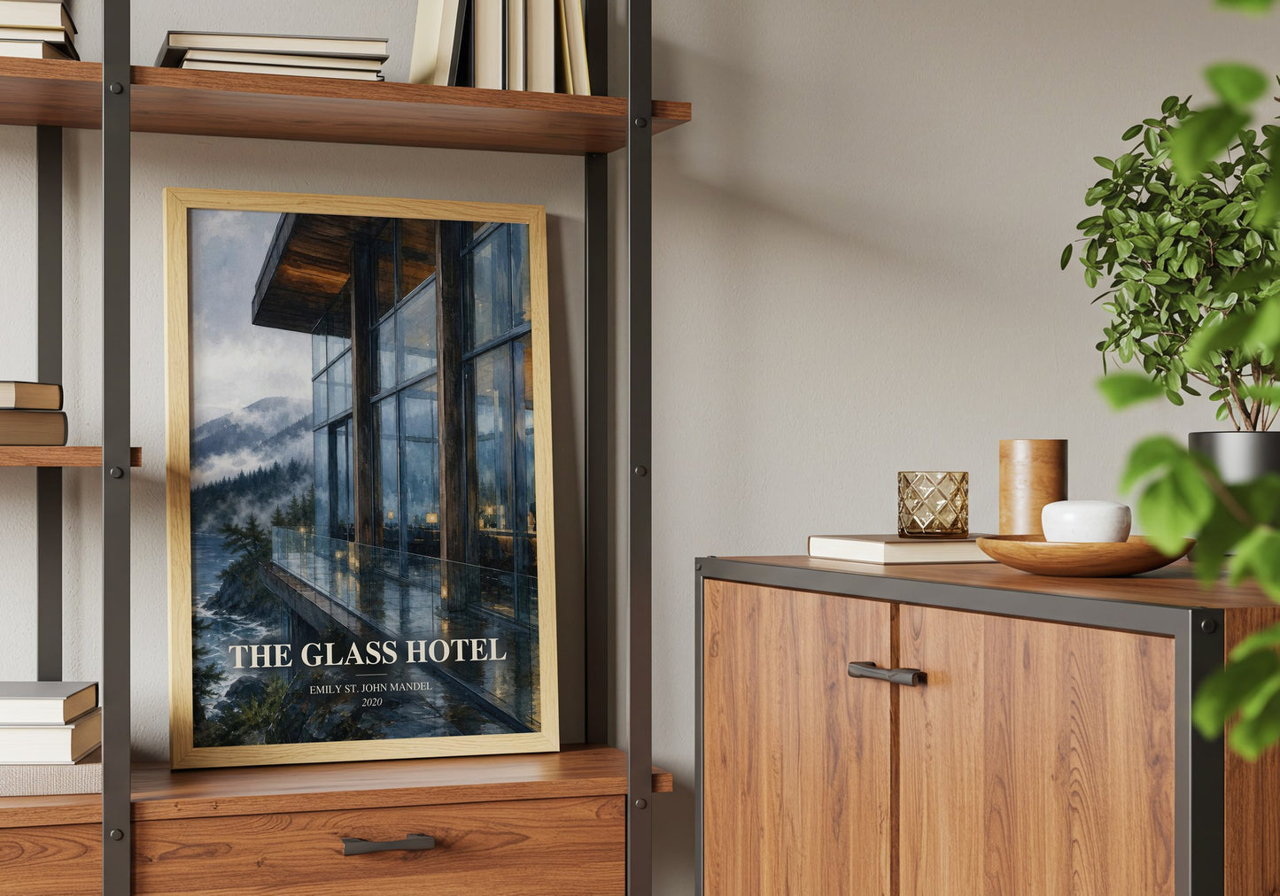 The Glass Hotel book watercolour illustration paper finish options – matte satin gloss