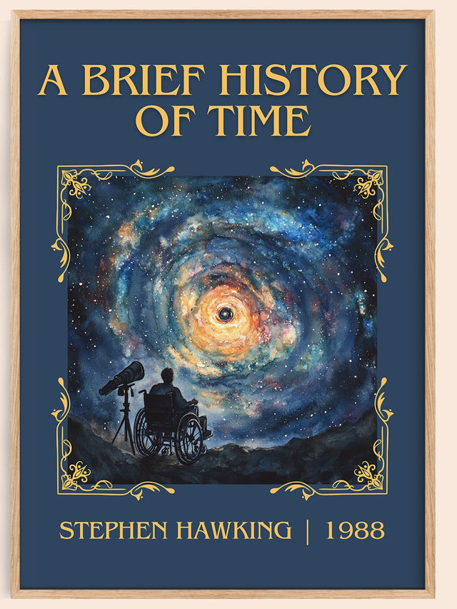A Brief History of Time Classic Book Art Print by Stephen Hawking