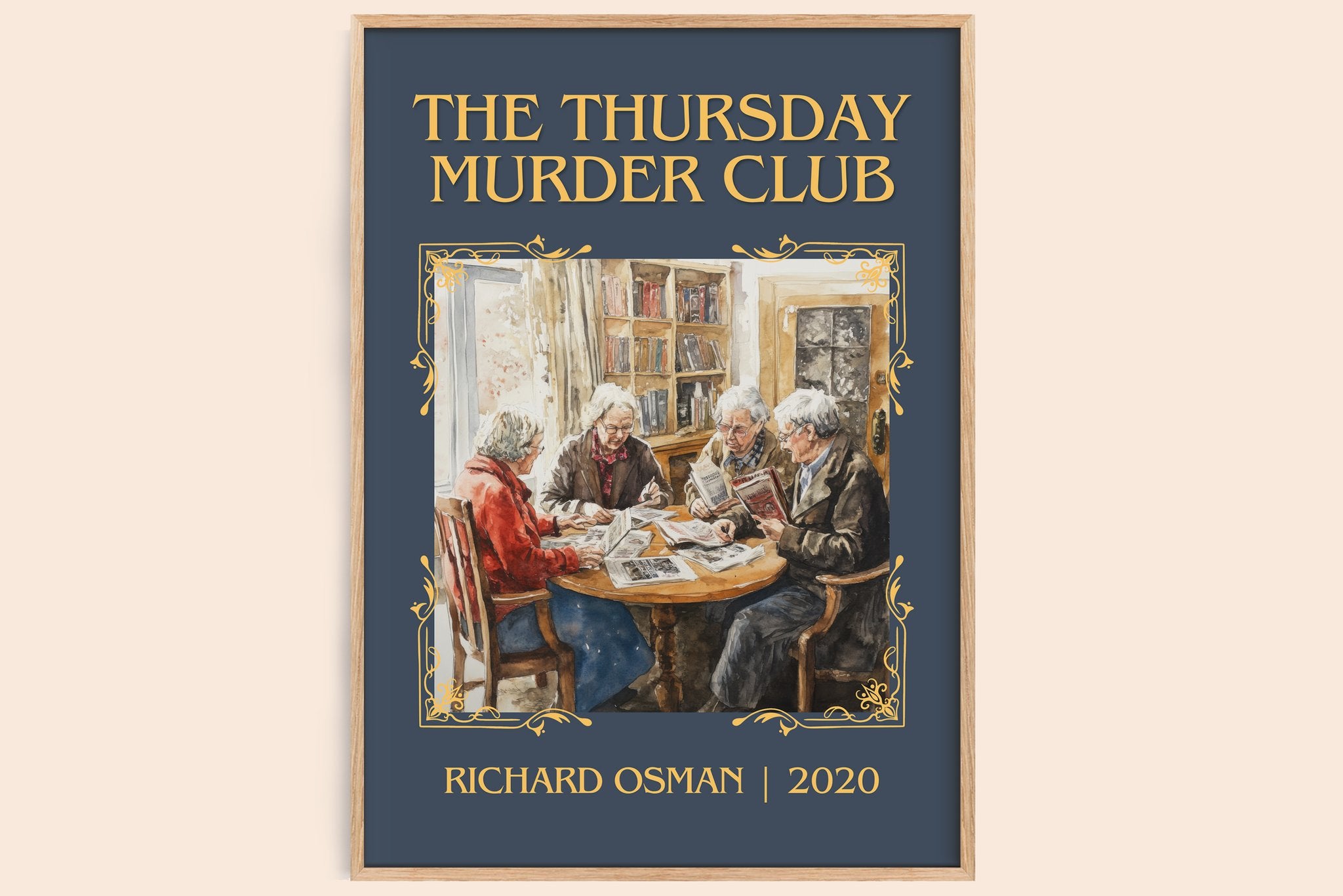 Thursday Murder Club Classic Book Art Print by Richard Osman