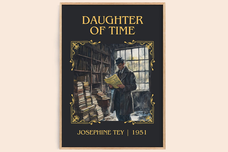 The Daughter of Time classic book art book poster by Josephine Tey – framed literary art print