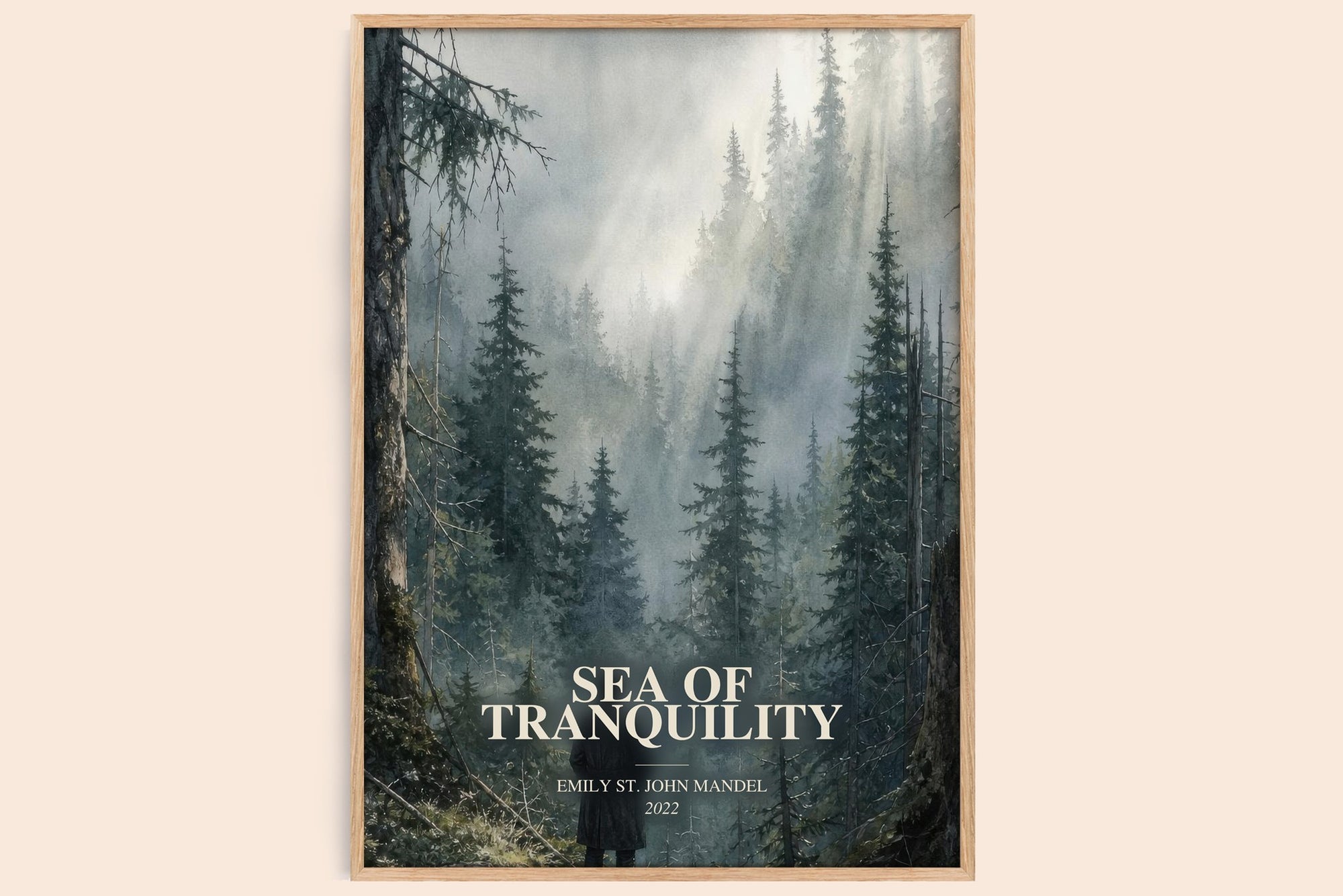 Sea Of Tranquility watercolour book poster by Emily St. John Mandel – framed literary art print