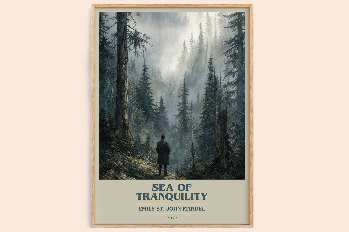 Sea Of Tranquility book cover book poster by Emily St. John Mandel – framed literary art print