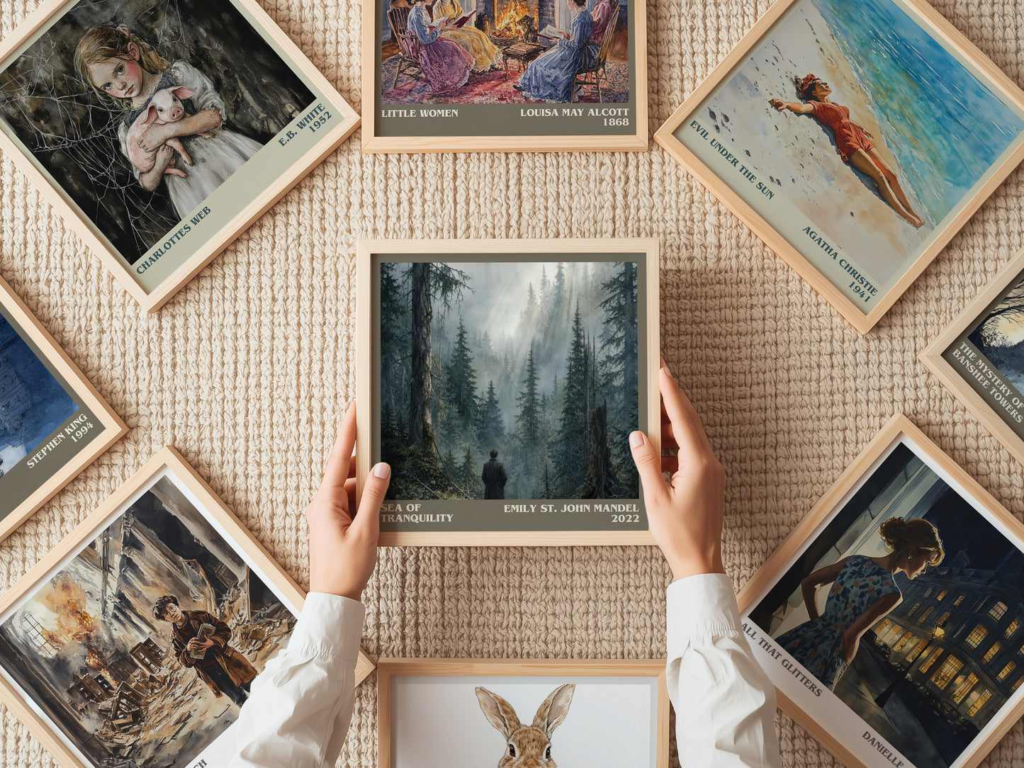 Sea Of Tranquility literary book poster framed on wall – sci fi wall art