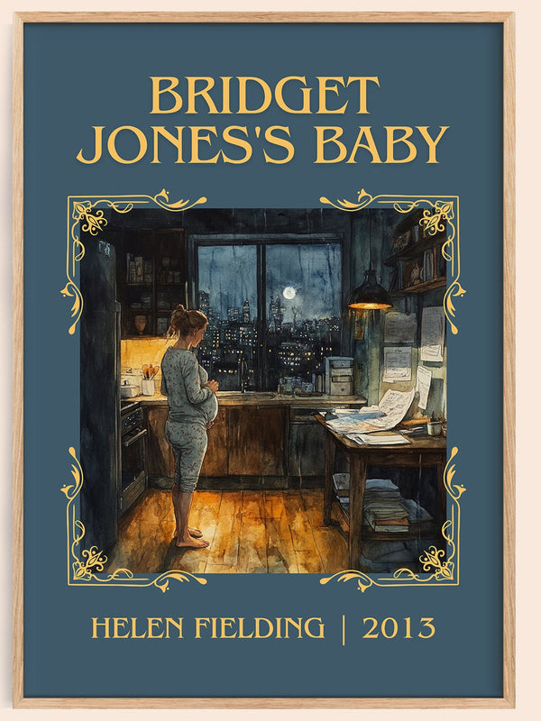 Bridget Jones's baby classic book art book poster by Helen Fielding – framed literary art print